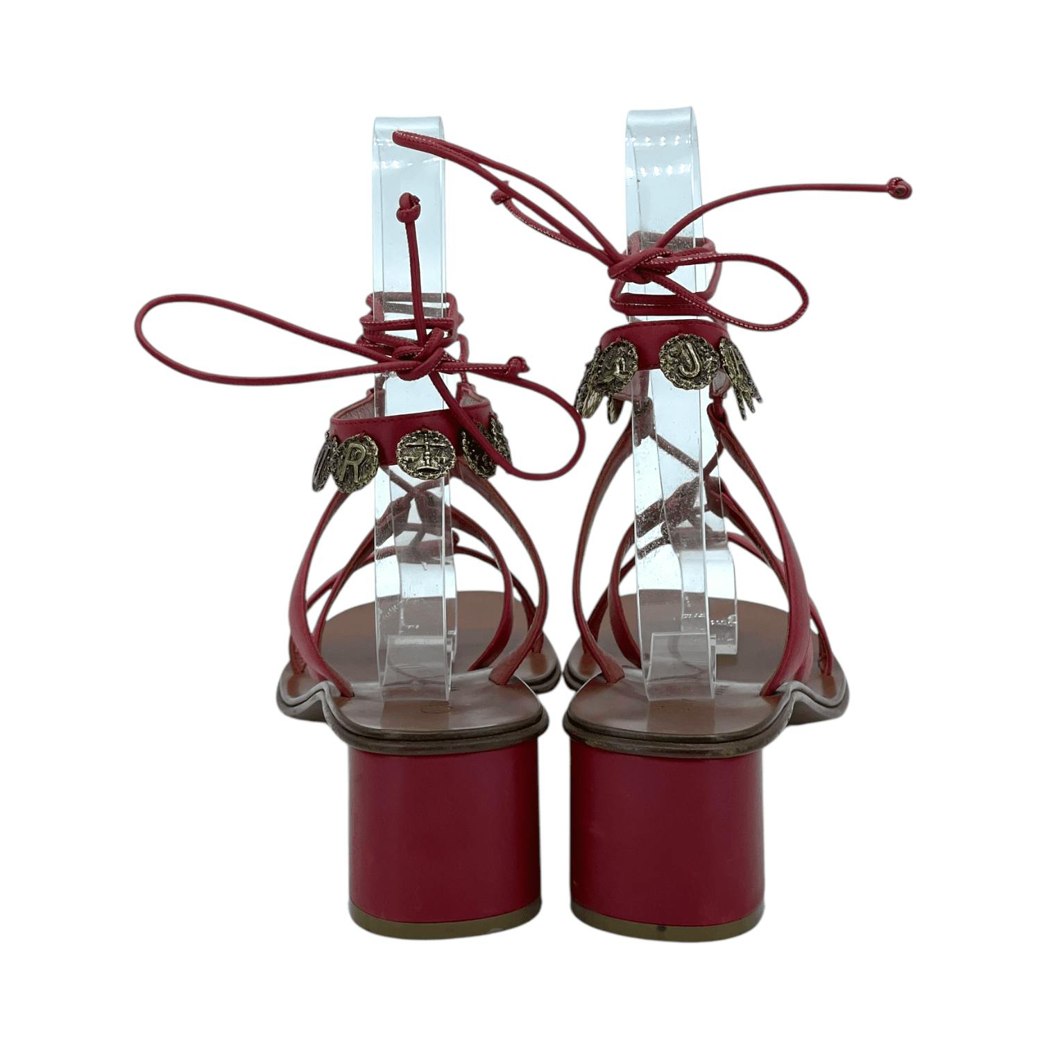 Christian Dior Red String Heeled Sandals 38 (Pre‑Owned)