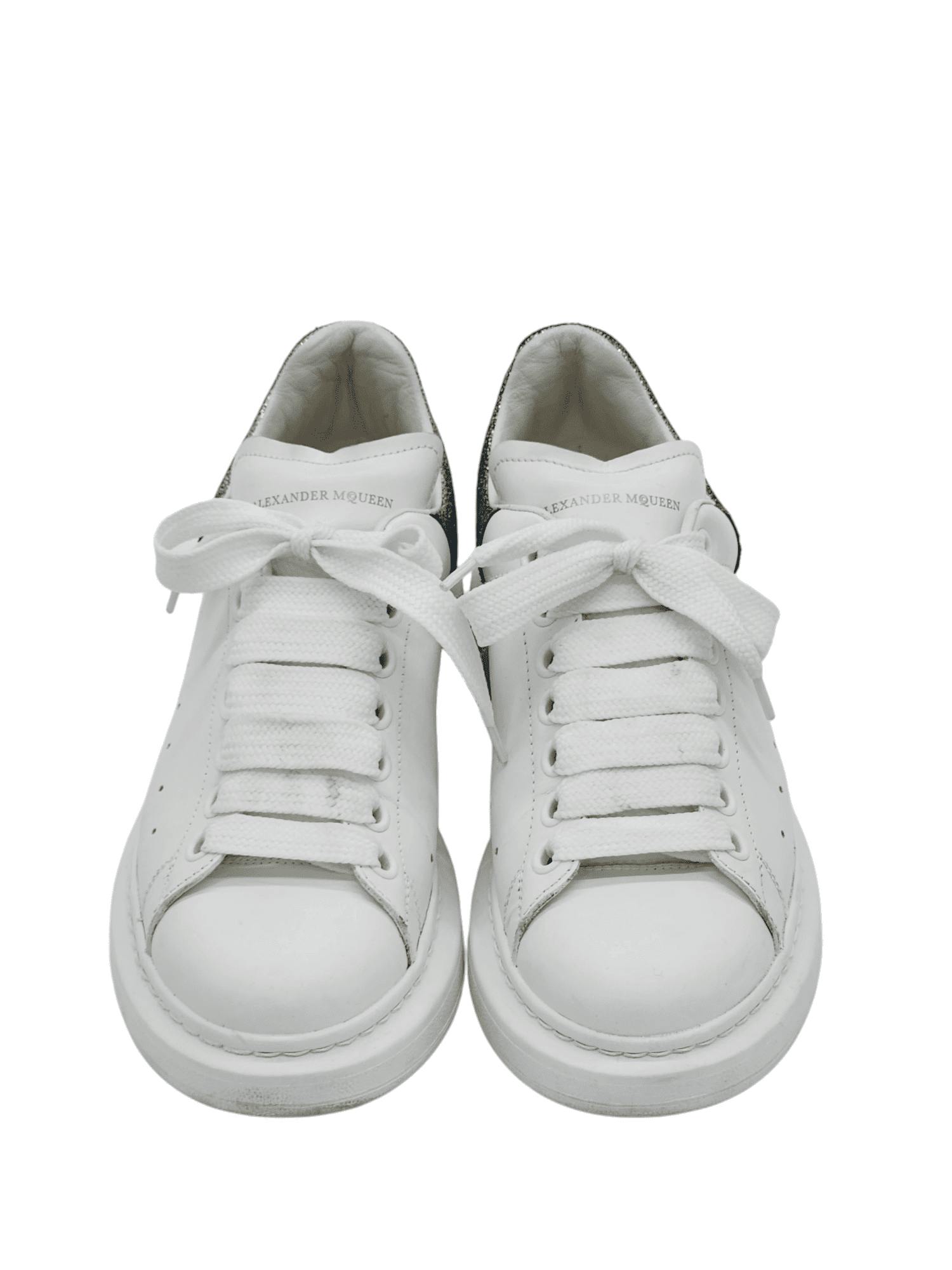 Alexander McQueen White Leather Silver (Pre‑Owned)
