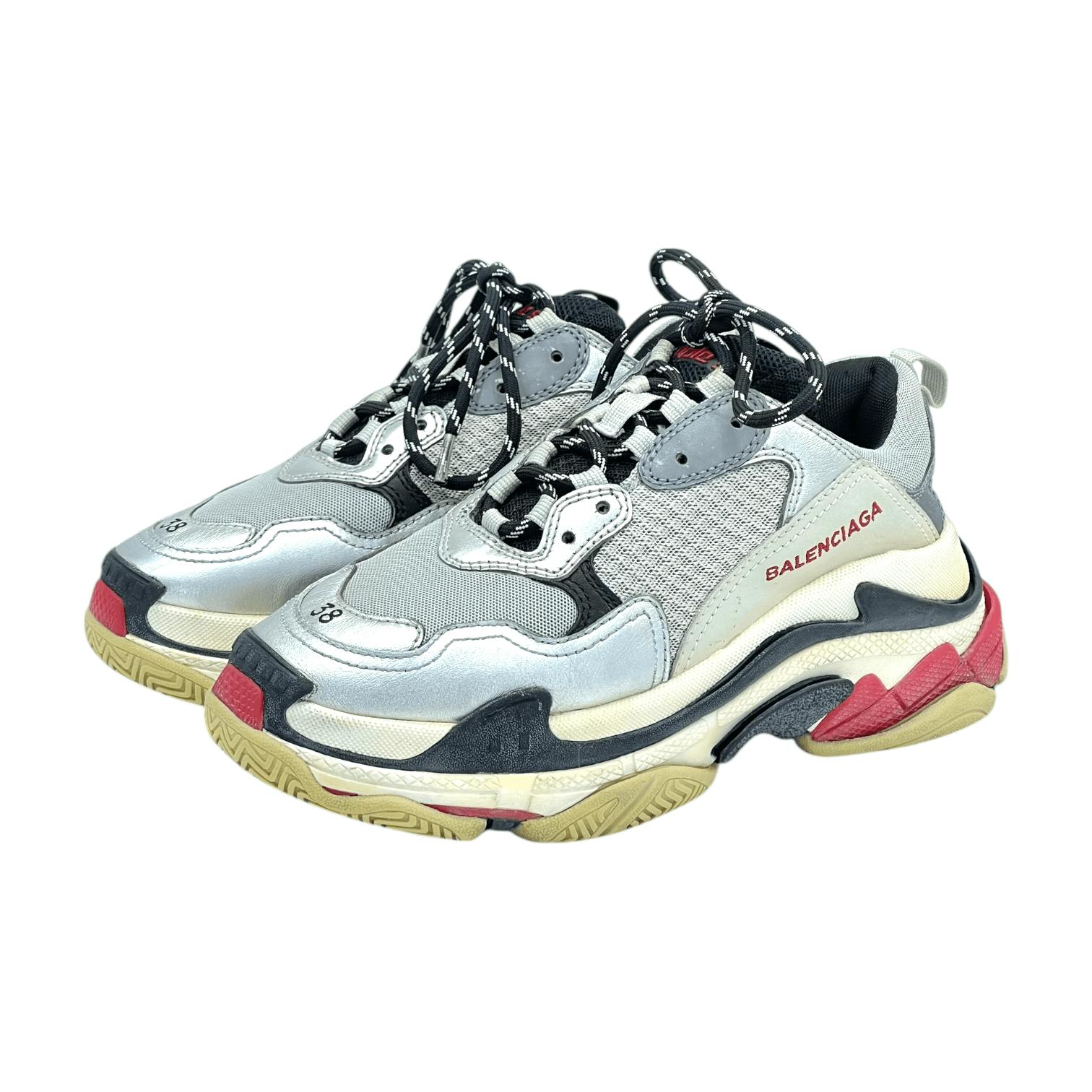 靴 BALENCIAGA \"Triple S\" 43 silver BALENCIAGA Men's Triple S Sneaker in Silver | REVERSIBLE