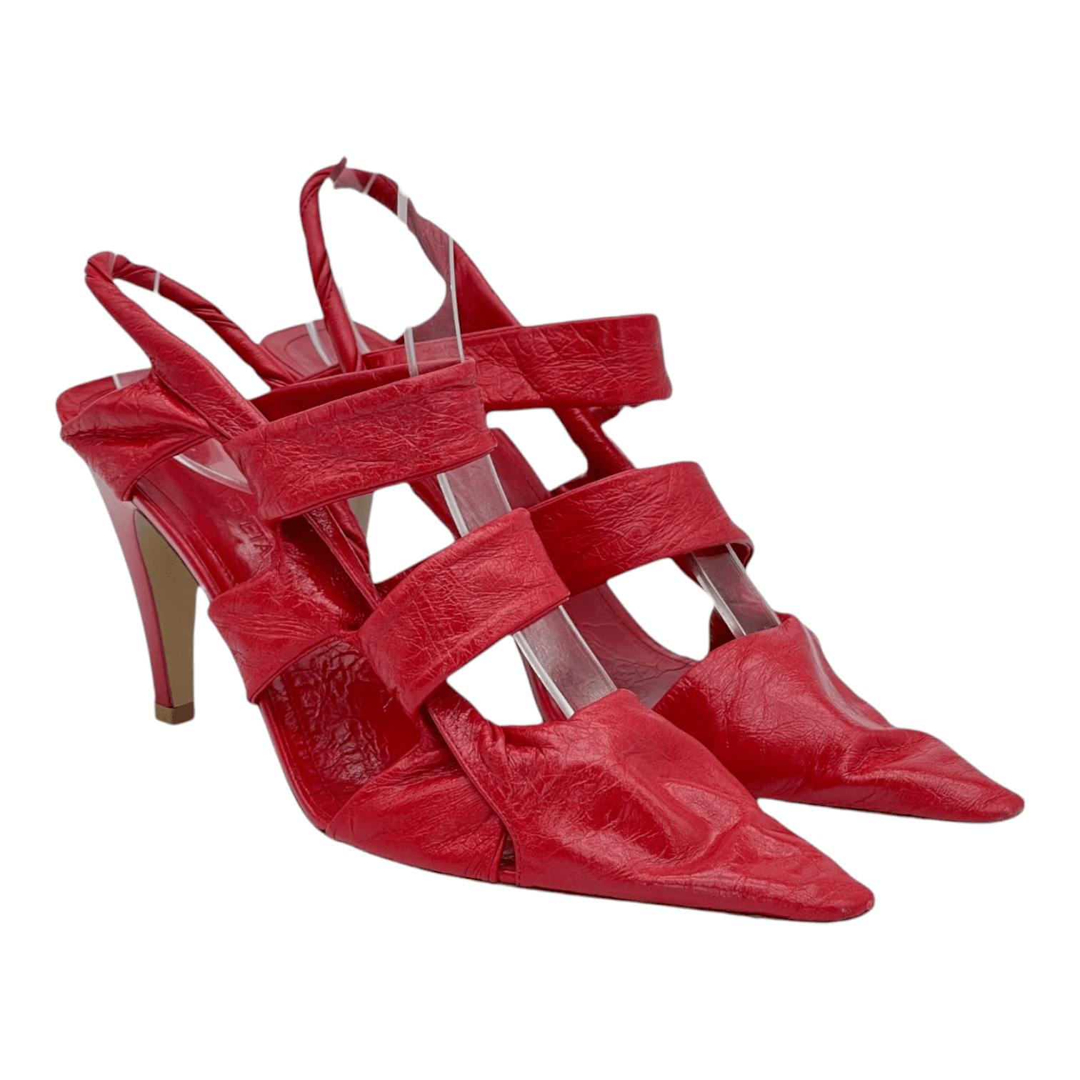 Bottega Veneta Red Leather The Point Slingback (Pre‑Owned)