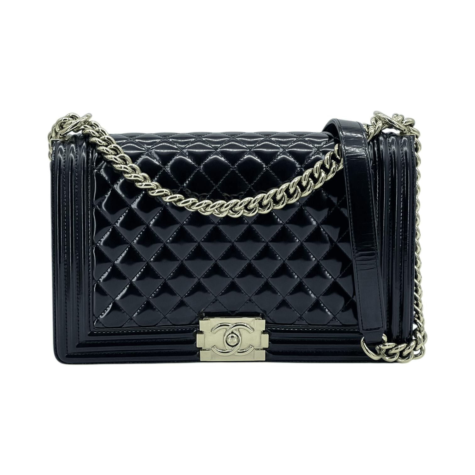 Chanel Black Patent Leather Light Gold (Pre‑Owned)