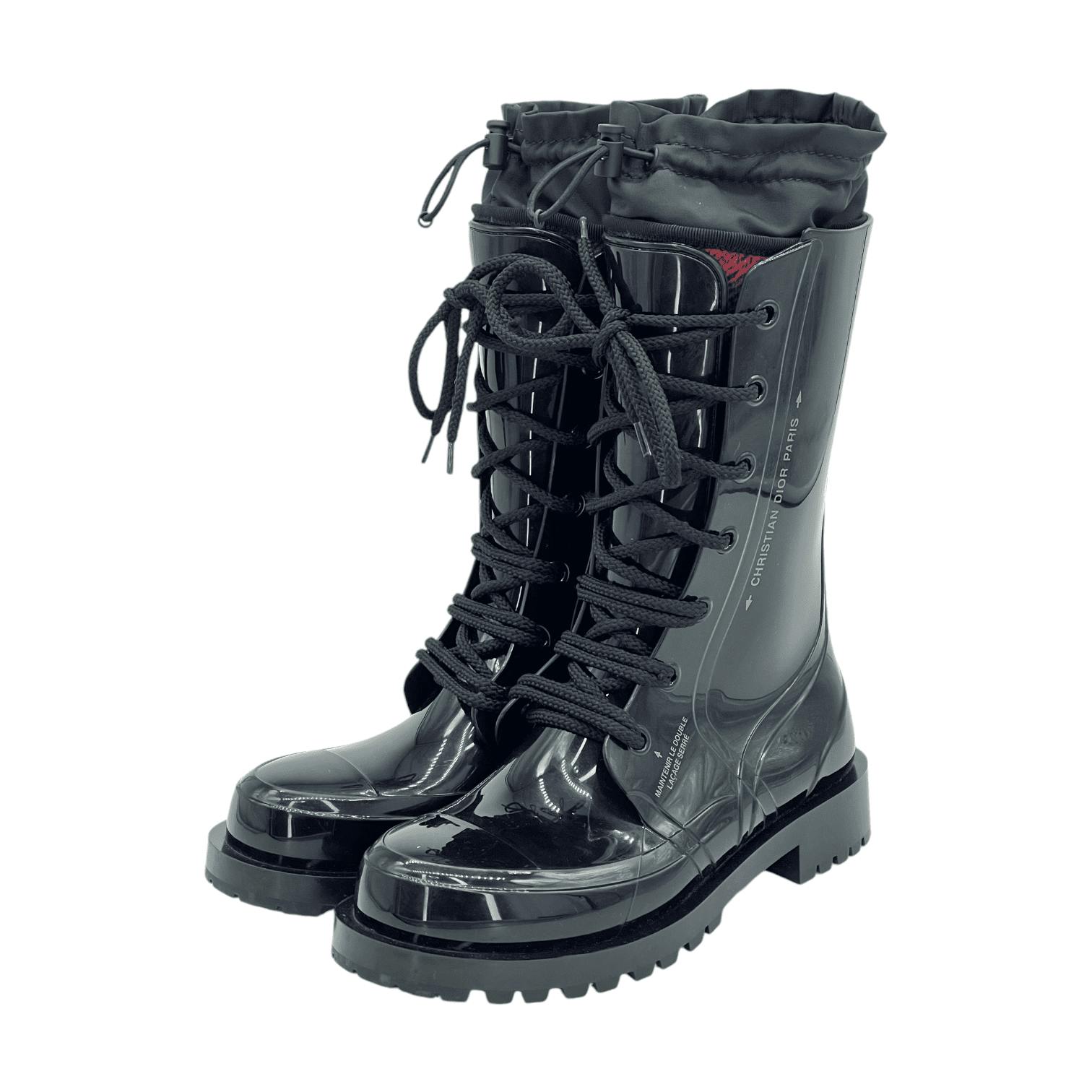 Christian Dior Black Shiny Rubber Diorcamp (Pre‑Owned)