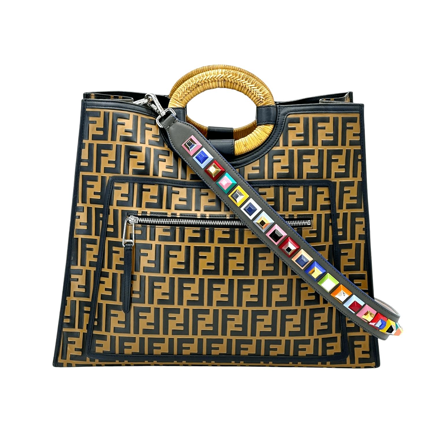 Fendi Calfskin FF Embossed Large Runaway (Pre‑Owned)