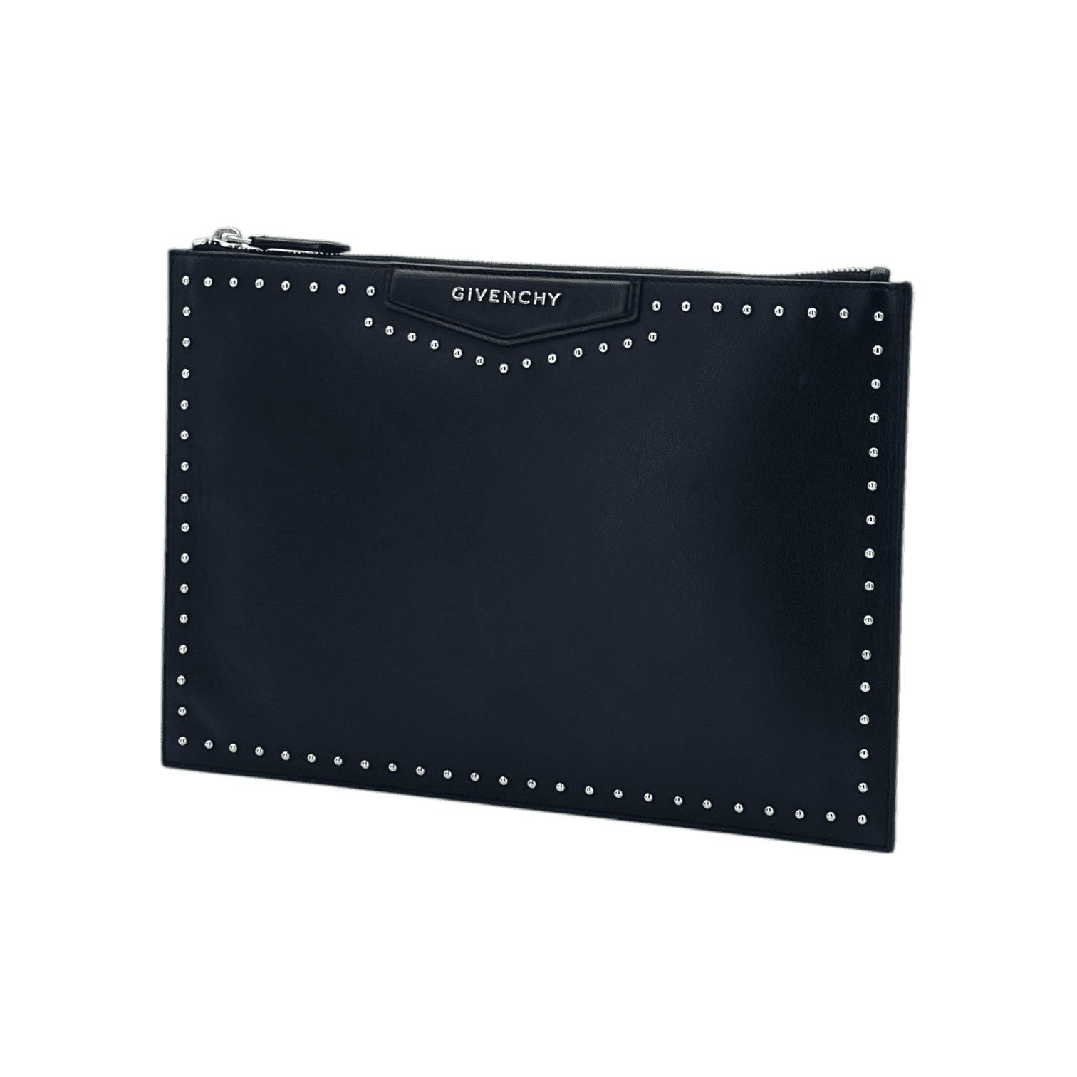 Givenchy Black Leather Studded Antigona Zipped (Pre‑Owned)