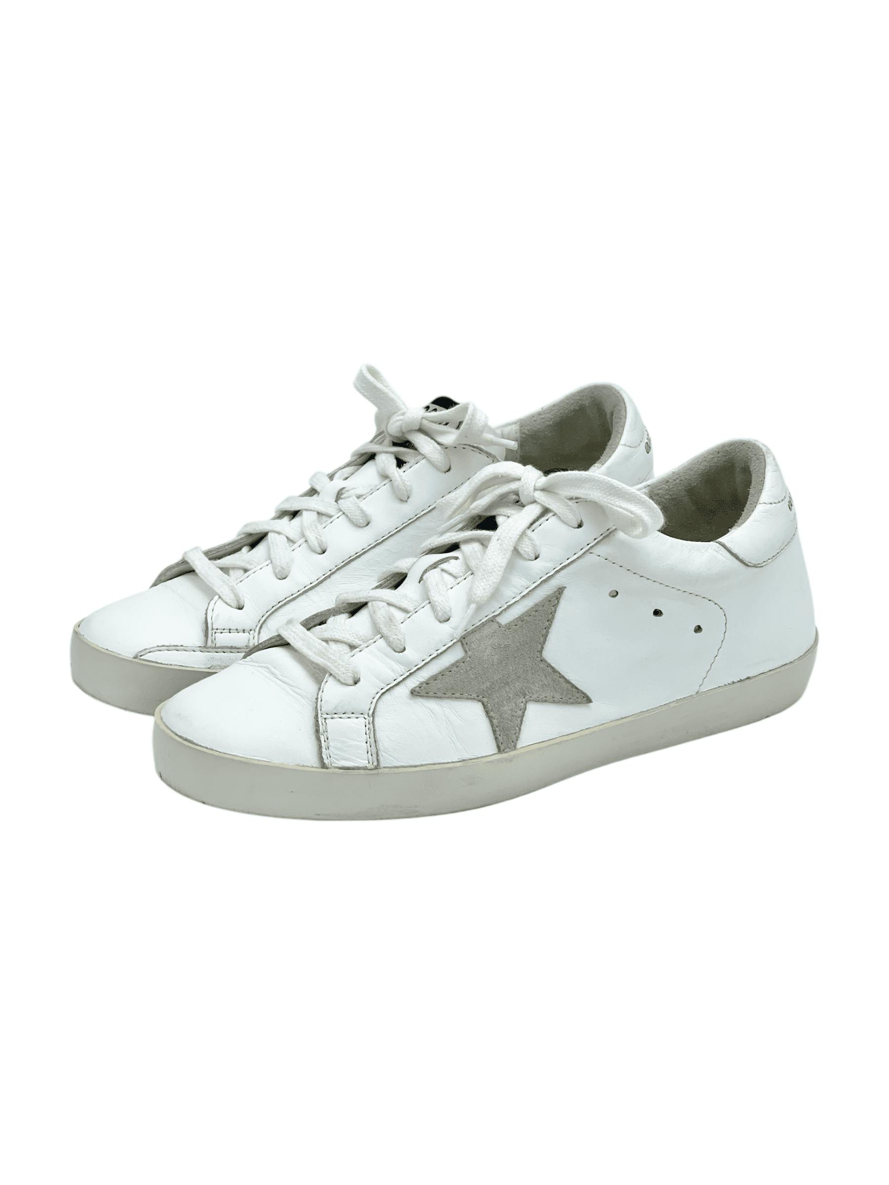 Golden Goose White Grey Star Sneakers 36