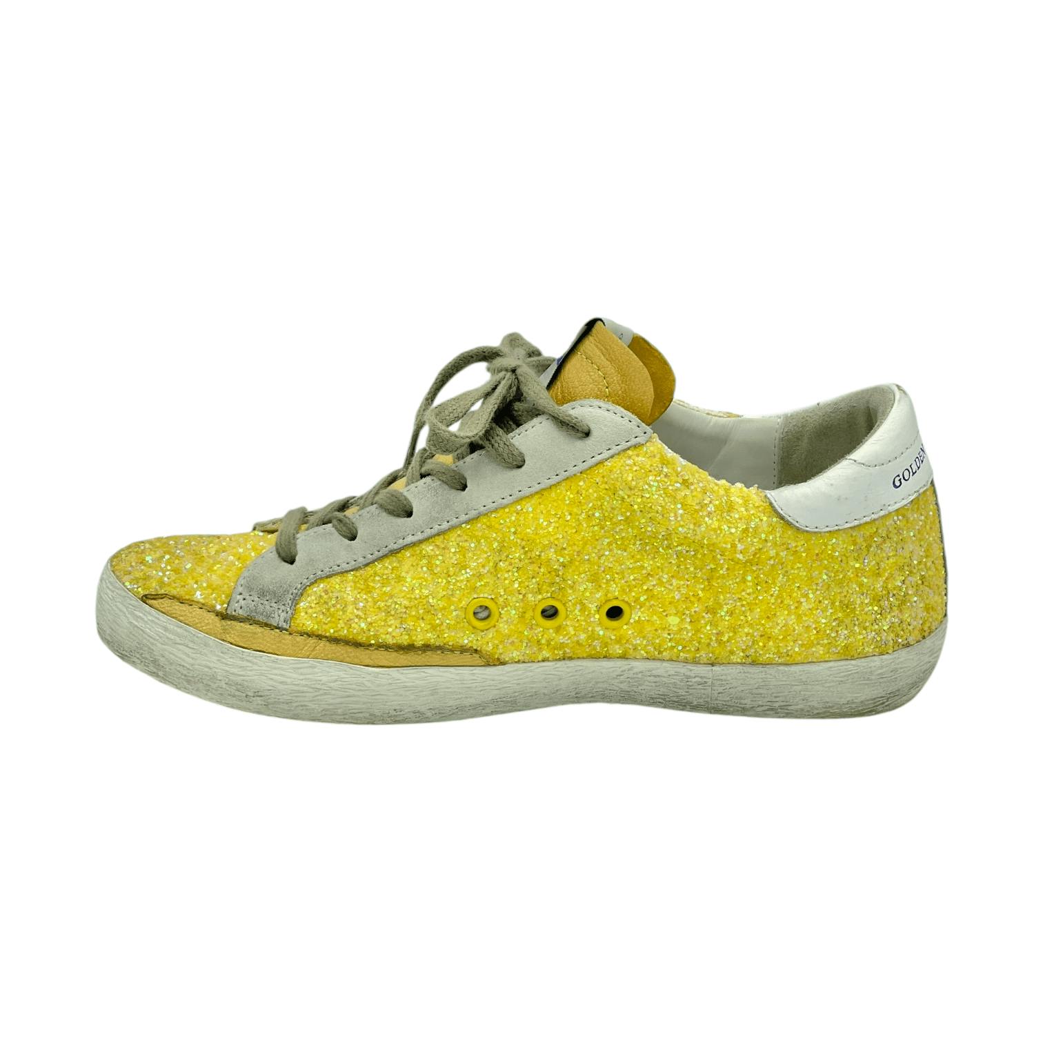 Golden Goose Yellow Glitter Grey Suede (Pre‑Owned)