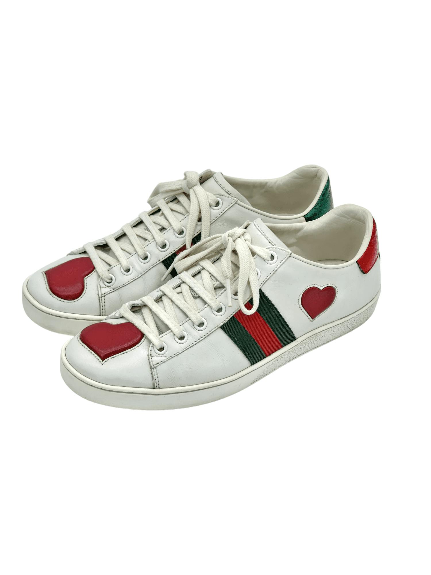Ace Embroidered Red Gucci Trainers Gucci Ace Embroidered
