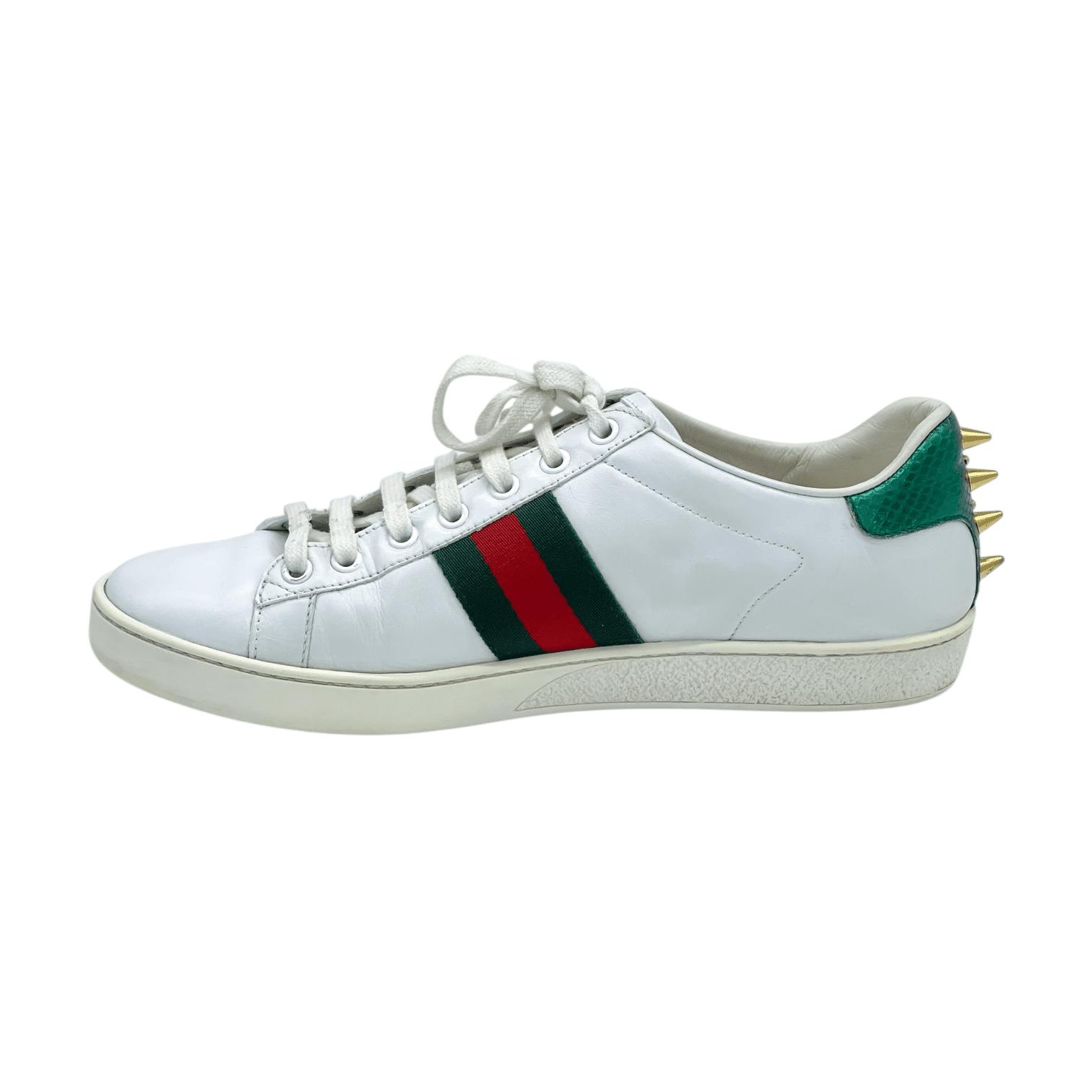 Gucci Ace Studded Pearl Sneakers 39 (Pre‑Owned)