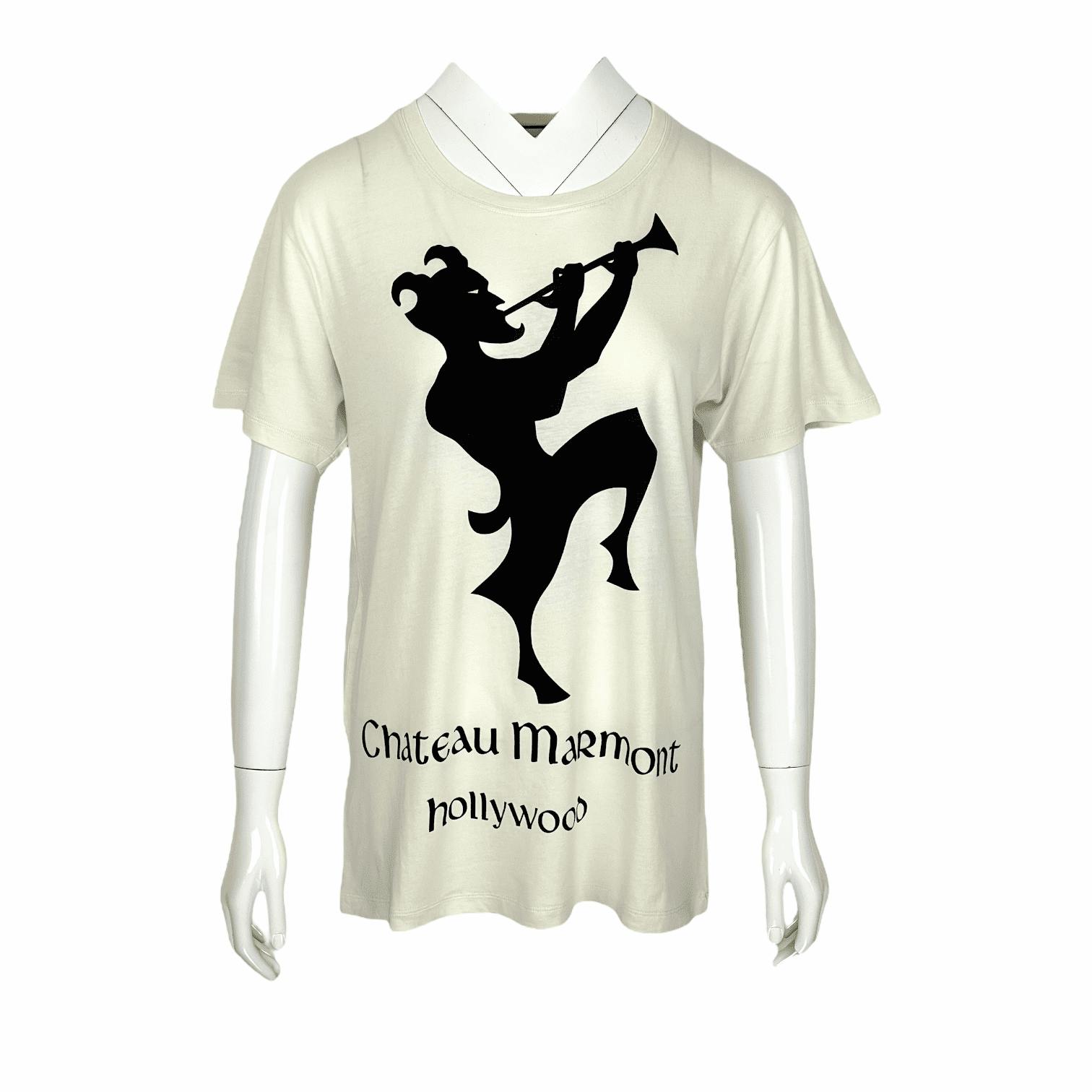 GUCCI Chateau Marmont Tシャツ BLUSA GUCCI RUNWAY CHATAEU MARMONT PRINT T-SHIRT P PRETO