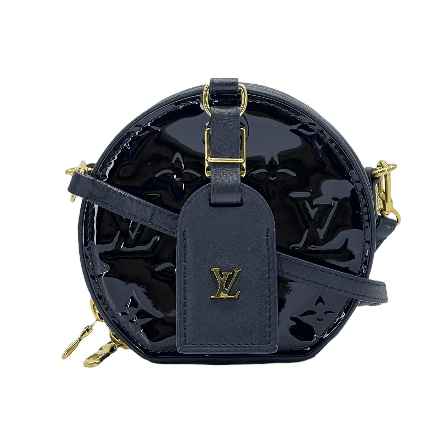 Louis Vuitton Black Monogram Vernis Mini Boite Chapeau Bag