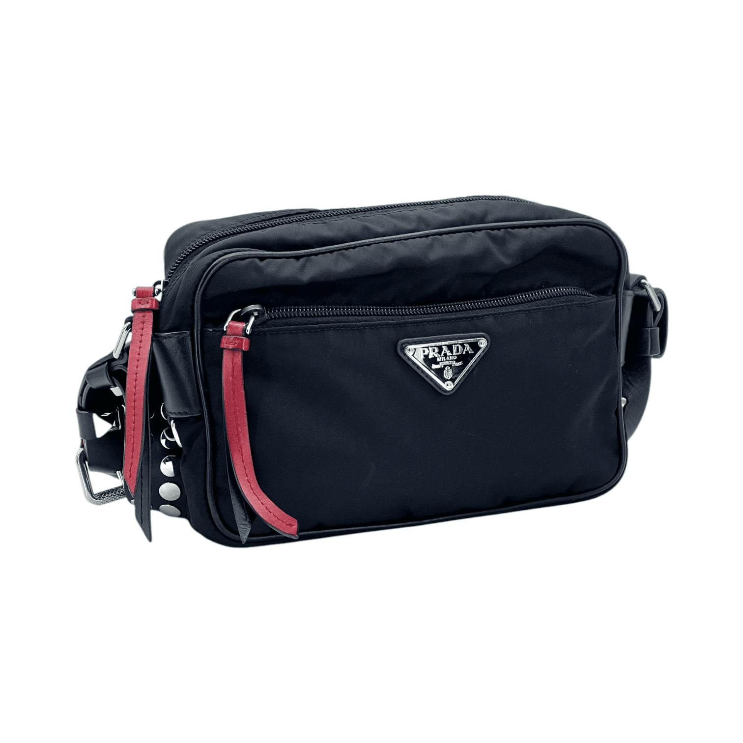 HOT Crossbody Bag Prada Nylon Vela Bag Prada Black Nylon