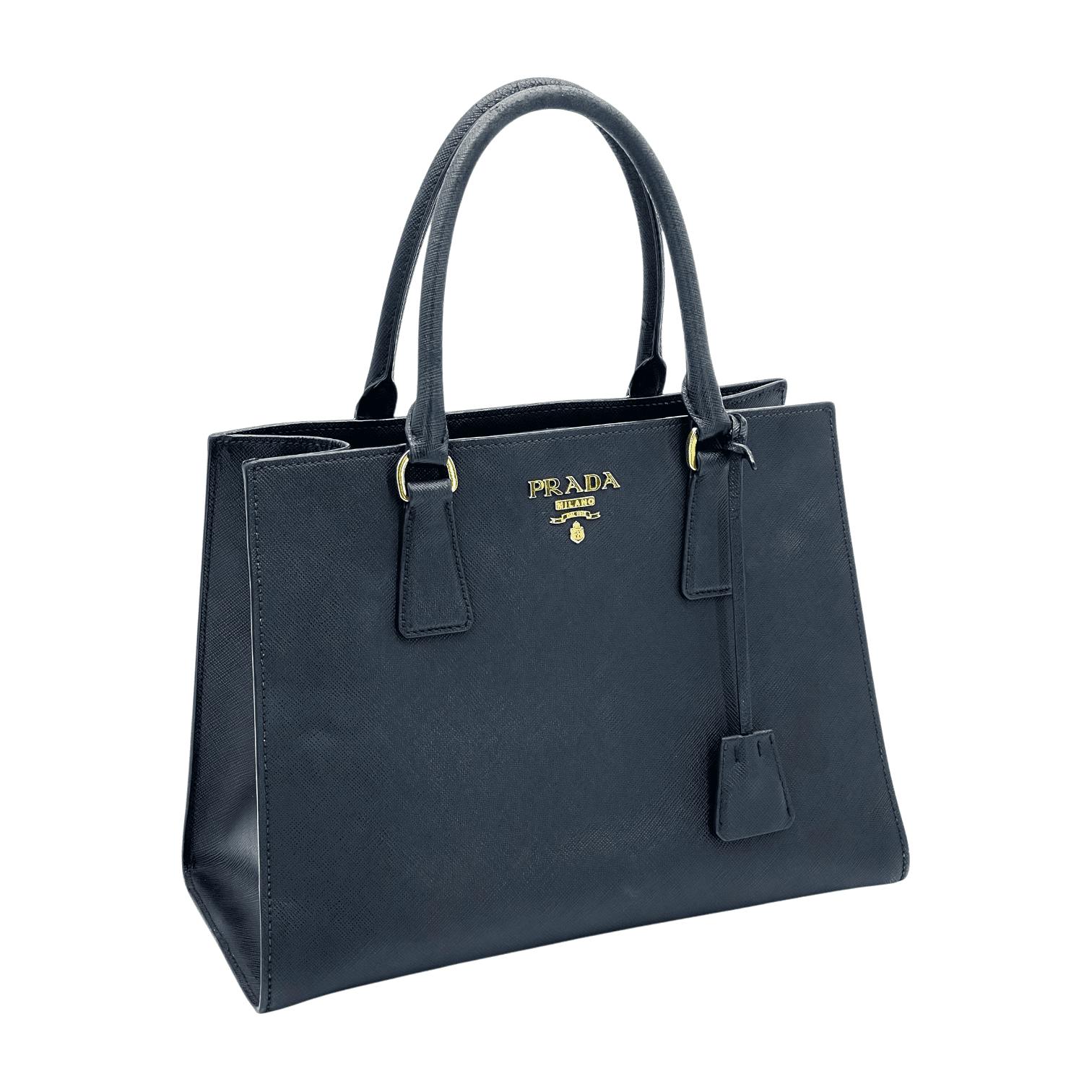 Prada Black Saffiano Leather Top Handle Bag (Pre‑Owned)