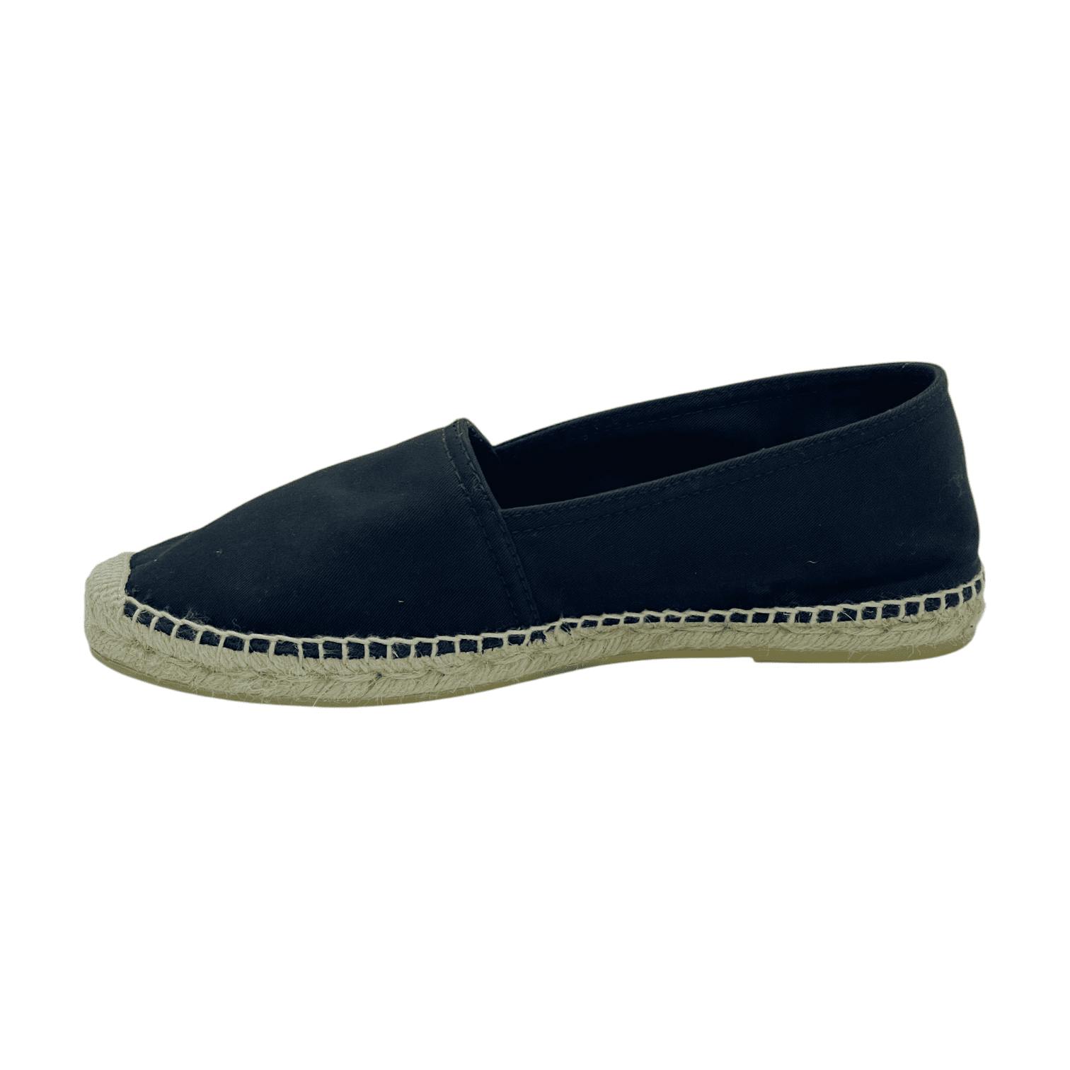 Prada Black Slip-On With Logo Espadrilles 37 (Pre‑Owned)