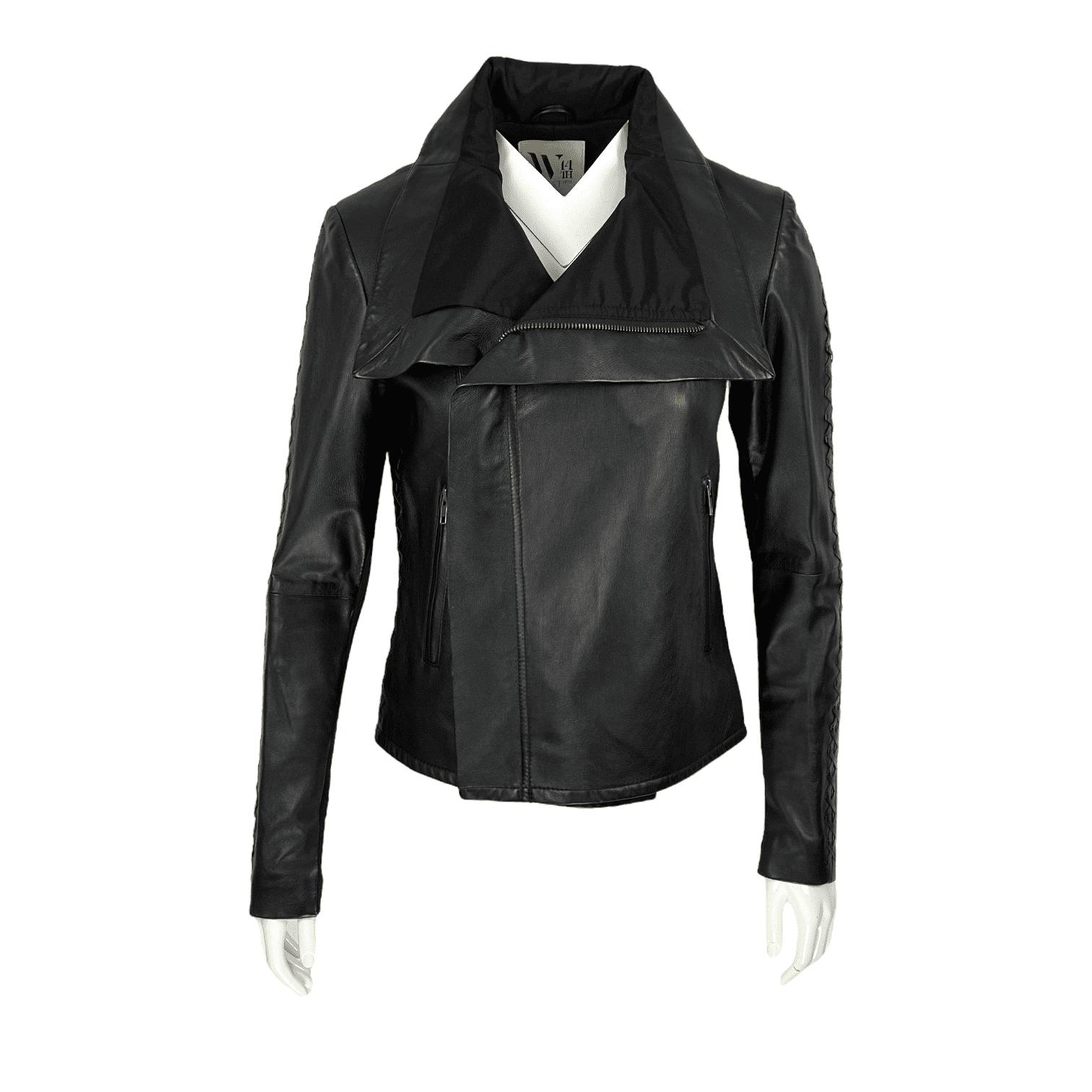 rick owens high neck leather jacket レザー NEW Rick Owens Intarsia High Neck Leather Jacket FW11