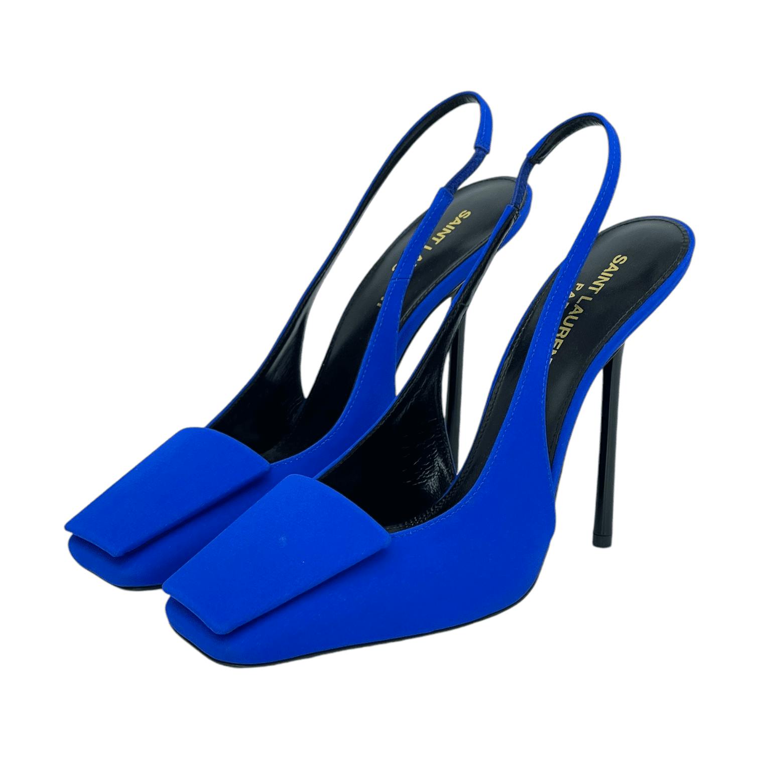 Saint Laurent Blue Fabric George Pumps 38