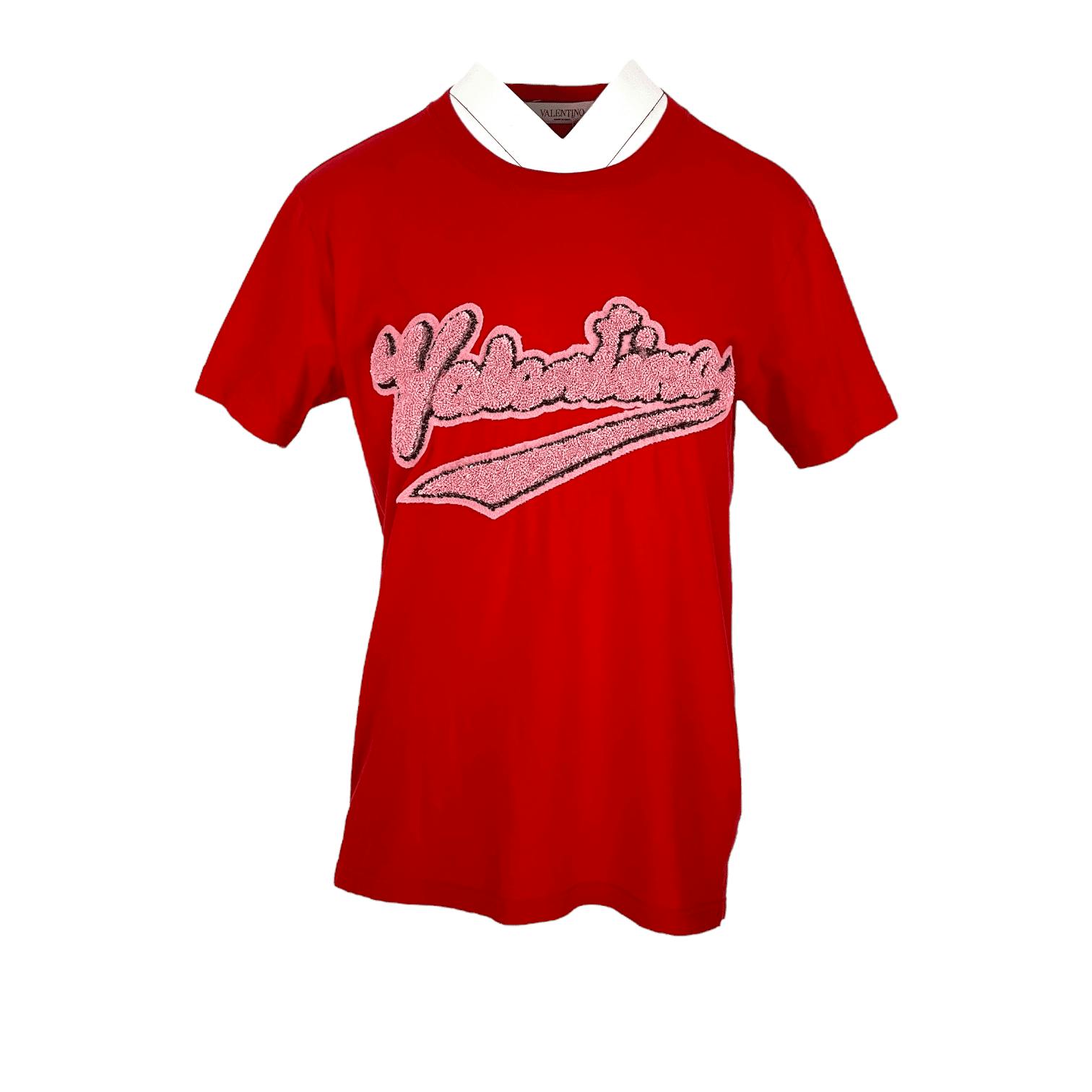 VALENTINO GARAVANI Valentino Red Pink Logo (Pre‑Owned) VALENTINO GARAVANI Valentino Red Pink Logo (Pre‑Owned)