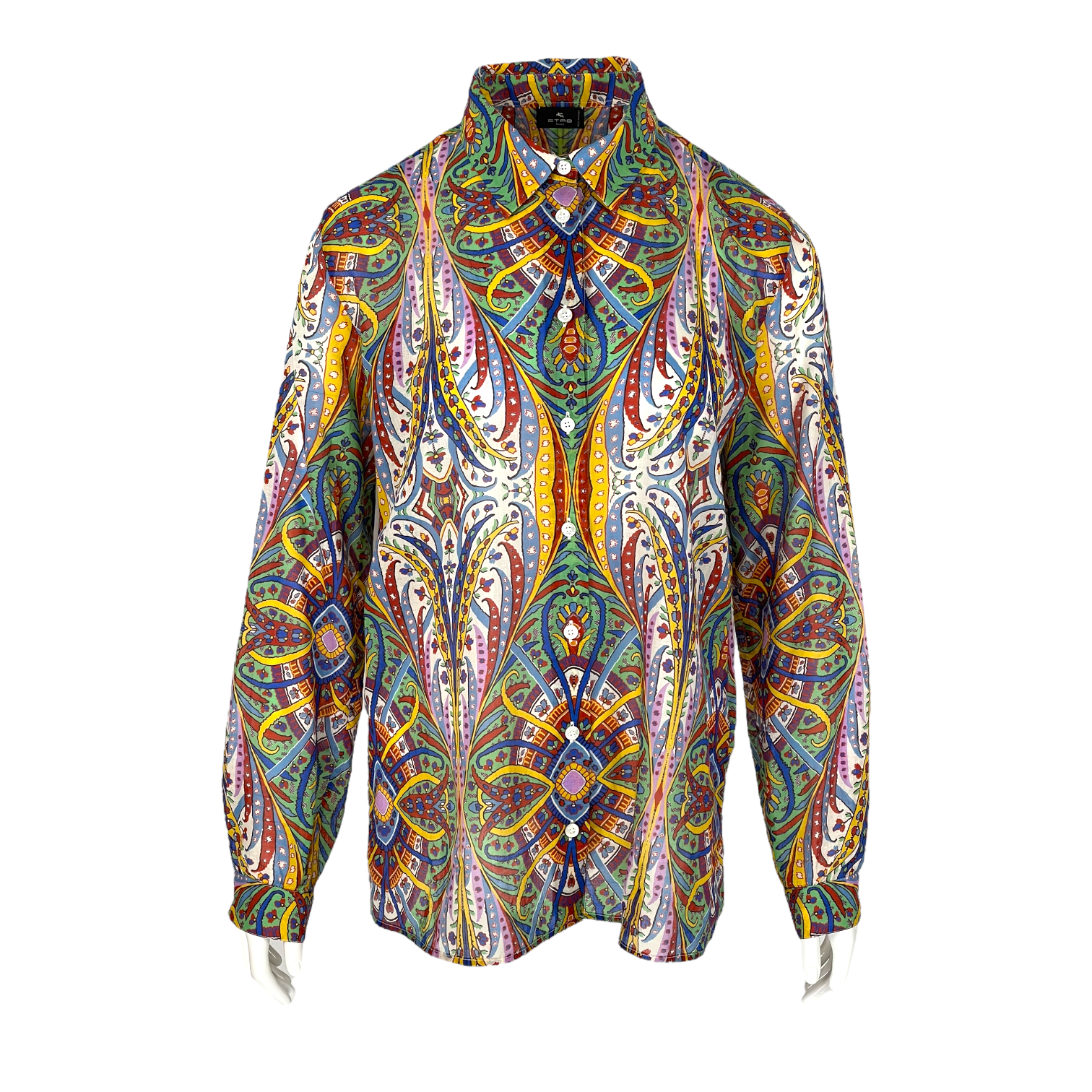 Etro Multicolor Paisley Print Cotton Shirt IT46 - ETRO