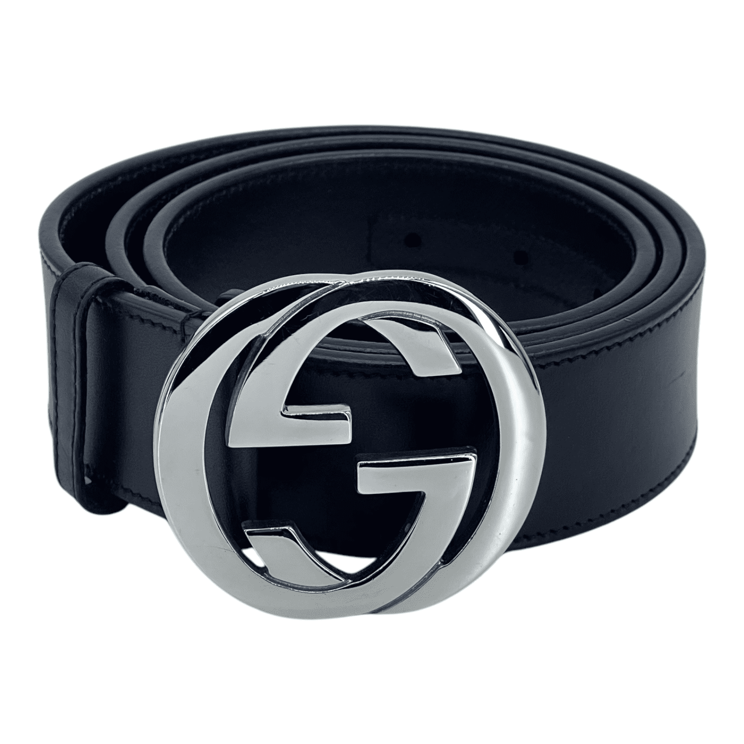 ベルト Gucci Leather Belt With All-Over Gg Logo GUCCI Leather belt | NET-A-PORTER